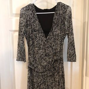 BCBG Black And White Dress With Under Slip
